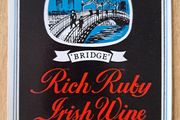 Vintage rich Ruby Irish wine label
