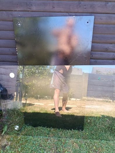 glass of two coffee tables dark and clear