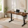 Electric Height Adjustable Standing Desk 140 cm Sit Stand Office Desk Home Office Computer Workstation Image 3