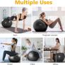 _Gymnastics Ball, Ultra-Thick Anti-burst Yoga Fitness Ball with Air Pump, 65cm Fitness Ball for Yoga Pilates, Gym Sport Image 5