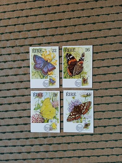 Special postcards, maximum cards, issued for the 1985 butterfly stamp series.