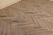 Herringbone laminated flooring