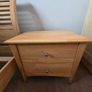 Double Wooden Bed and Drawer Image 2