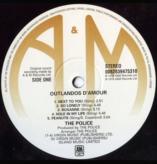 The Police - Outlandos D'Amour Vinyl LP