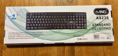 BNIB ANG A8236 Standard Keyboard USB wired, full size