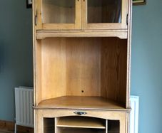 light oak solid tv corner unit ..immaculate