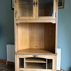 light oak solid tv corner unit ..immaculate