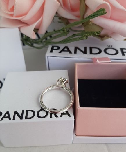 Brand new genuine pandora silver and 14k ring
