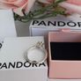 Brand new genuine pandora silver and 14k ring Image 6