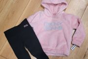DKNY Fluffy Hoodie &amp; Leggings Set Baby age 24 months