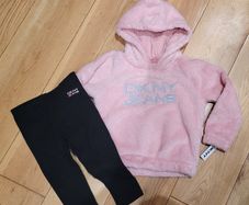 DKNY Fluffy Hoodie & Leggings Set Baby age 24 months