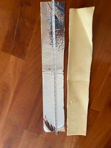 Silver foil line insulation strips