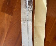 Silver foil line insulation strips
