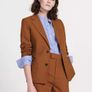 Comptoir Des Cotonnoirs Warm Camel Dry Wool Blazer & Trousers Suit Image 3