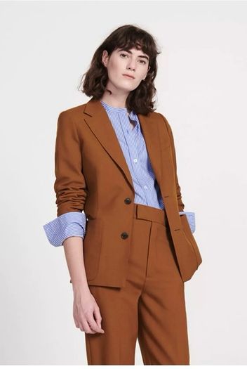 Comptoir Des Cotonnoirs Warm Camel Dry Wool Blazer & Trousers Suit