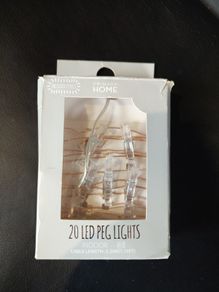 20 LED Peg Lights. New. Free Postage!