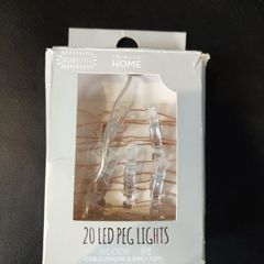 20 LED Peg Lights. New. Free Postage!