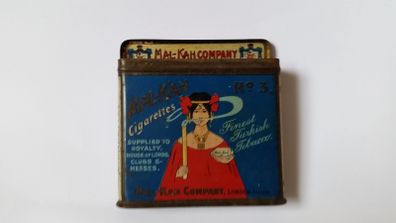 Very collectable Art Nouveau  Mal-Kah No 3 Cigarette tin