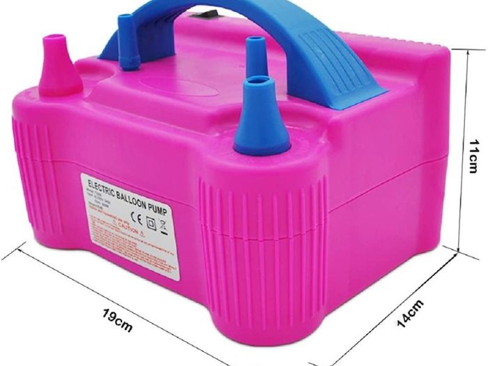 Portable Electric Balloon Pump Party Inflator Air Blower Dual Nozzles UK Plug