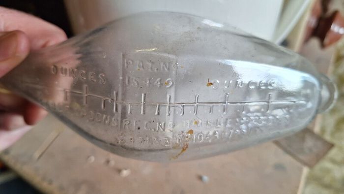 Vintage Allenburys Feeder antique glass baby bottle