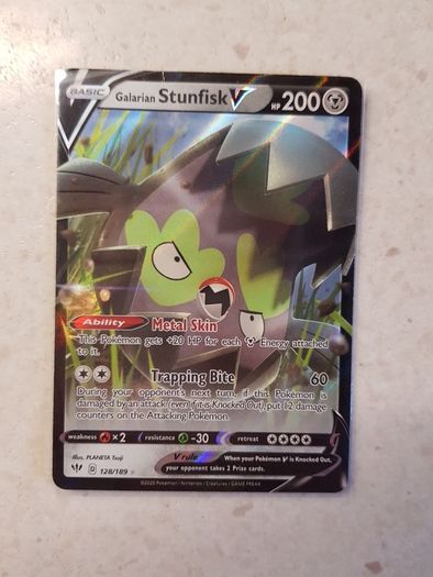 Galarian Stunkfish V Pokemon Card