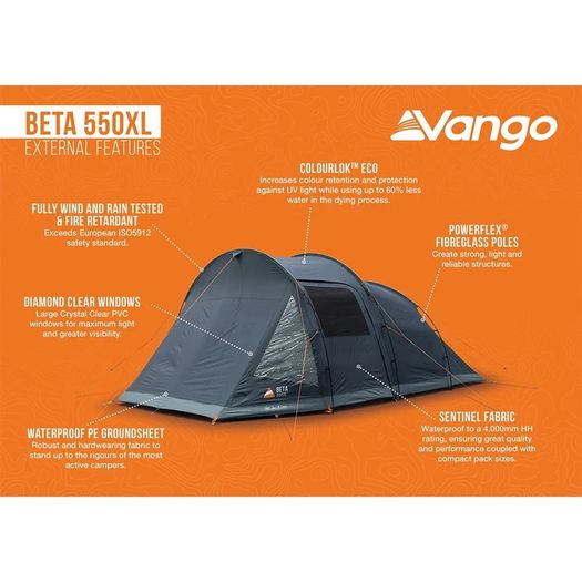 Vango Beta 550XL 5 Person Tent 2026 New