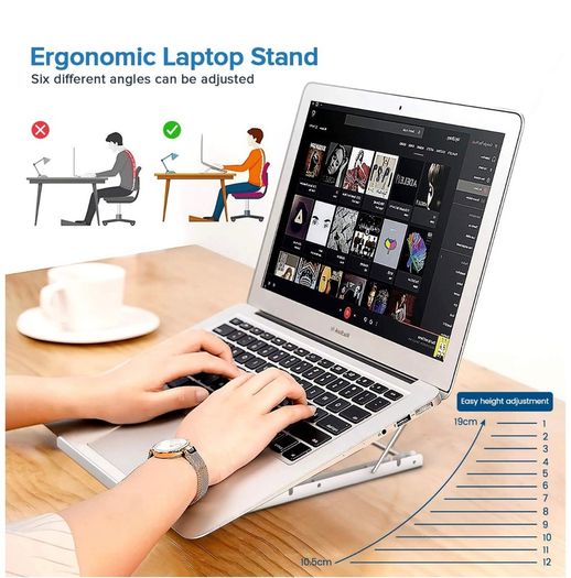 Ergonomic Sturdy Aluminum Laptop Stand