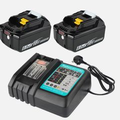 NEW 2X For Makita 18V 8.0Ah LXT Li-ion Battery BL1830 BL1840 BL1850 BL1860 & Charger
