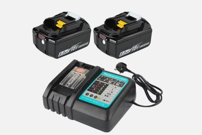 NEW 2X For Makita 18V 8.0Ah LXT Li-ion Battery BL1830 BL1840 BL1850 BL1860 & Charger