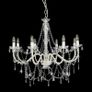 Chandelier with Beads White 8 x E14 Bulbs Image 7