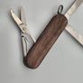 Vintage Victorinox Classic Sd 58mm Swiss Army Knife Keychain tool with Custom Walnut wood  Handle Image 5