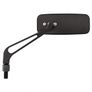 Rectangular Metal Motorcycle Mirrors - Black Image 6