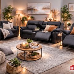 High grade Leather Recliner sofas armchairs