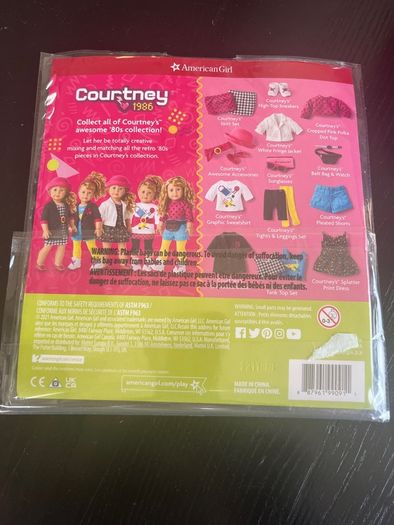 Courtney 1986 Tank top set  fits American Girl 18-Inch Doll -Brand new packing opened
