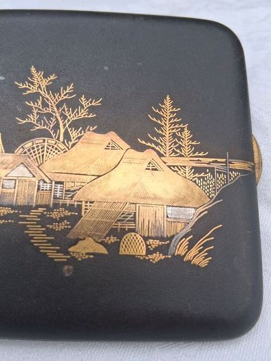 Damascene Komai 24kgold Inlay Meiji Period Case