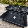 3x black plastic plant/seed trays Image 2