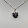 Sterling silver 925 locket necklace with floral engraving Image 3