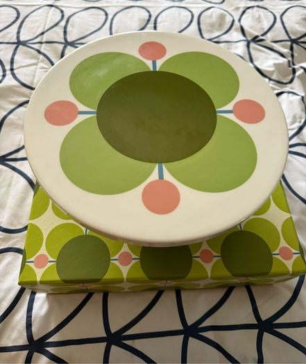 Orla kiely cake stand