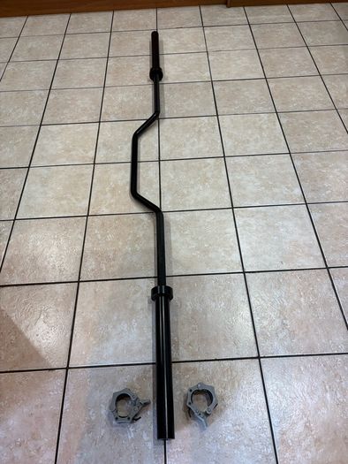 Strengthmax Branded Olympic Camber Bar Amd Jaw Lock Collars!!