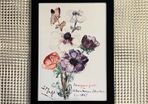 Laminate Glossy 280gsm Canvas Poster A4 Size Featuring New Year's Greeting with Anemones (1897) by Sientje Mesdag-van Houten