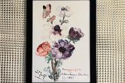 Laminate Glossy 280gsm Canvas Poster A4 Size Featuring New Year's Greeting with Anemones (1897) by Sientje Mesdag-van Houten