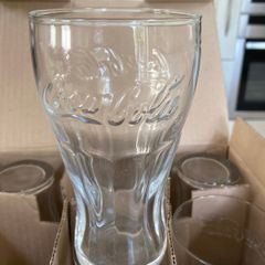 Coca Cola Contour Set of 6 glasses Italian