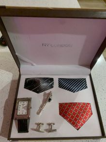 Brand new watch, cufflinks tie gift set