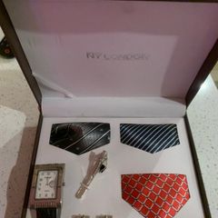 Brand new watch, cufflinks tie gift set