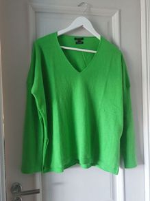 Massimo Dutti V neck oversized wool jumper