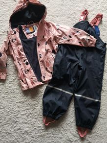 Kids Rain Trousers with braces & Rain Jacket 2-4 years (98/104)