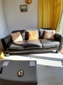 3-seater leather sofa
