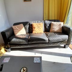 3-seater leather sofa