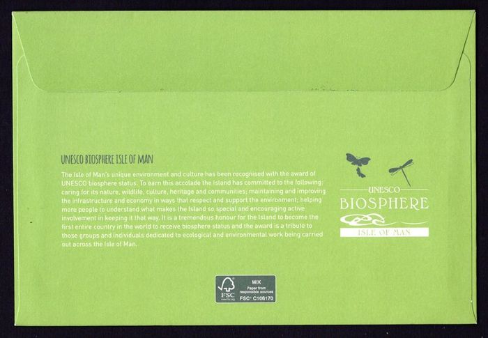 2016 Isle of Man Biosphere of Isle of Man; Think Green Commemorative Stamps First Day Cover (FDC)