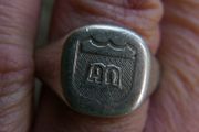 Vintage Sterling Silver 925 Men's Signet Ring (adjustable size) 9,2g